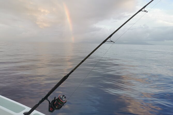 Fishing on a Private Boat off the West Coast of Tahiti