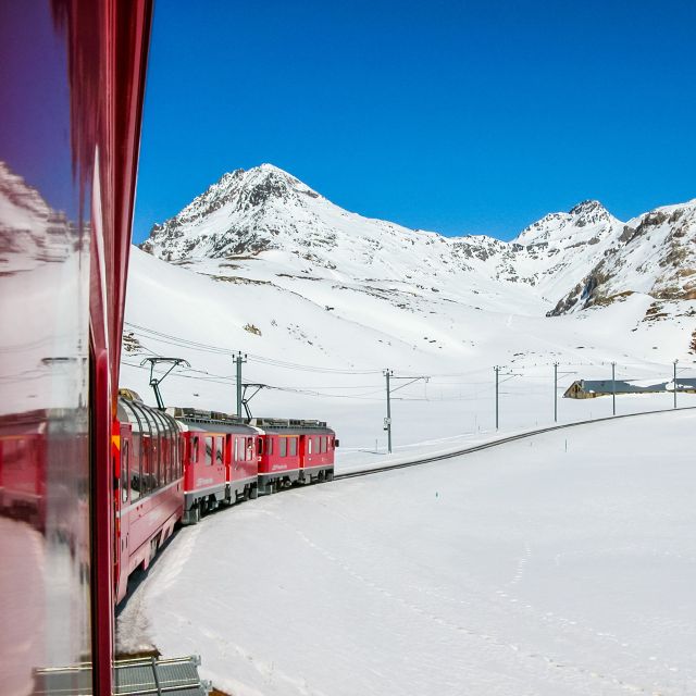 From Tirano: Bernina Train to St. Moritz