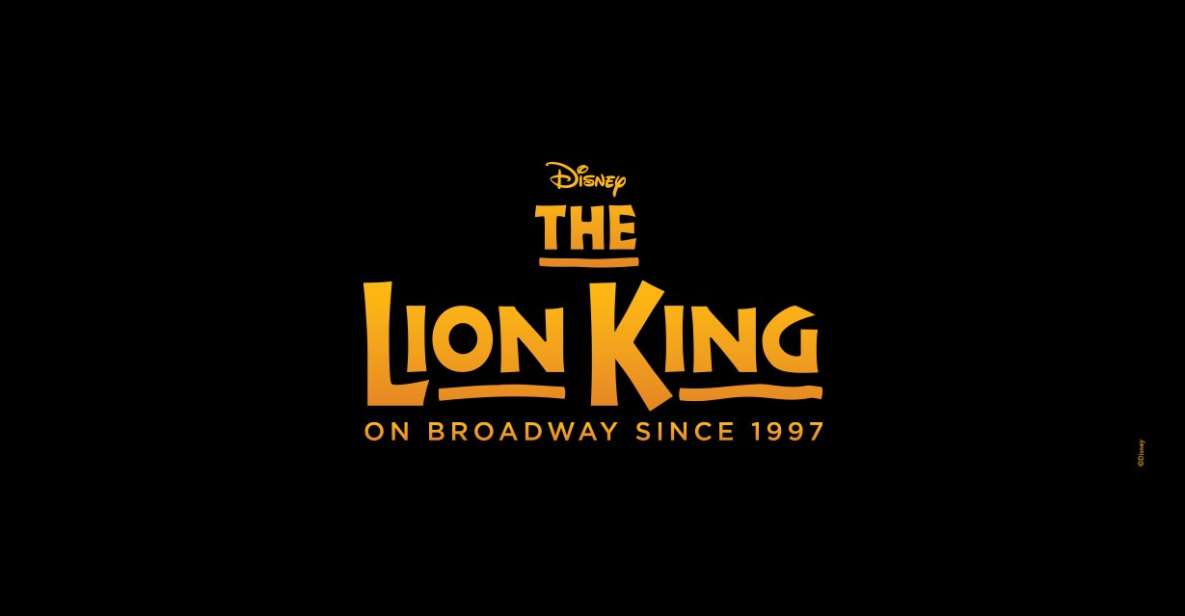 NYC: The Lion King Broadway Tickets - Ticket Details