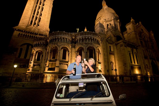 Paris and Montmartre 2CV Tour by Night With Champagne