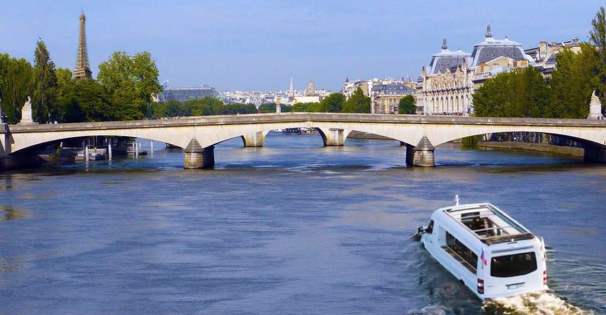 Paris: Amphibious Minibus From Versailles Boat and Road Tour - Tour Highlights and Landmarks Visited