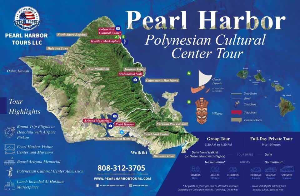 Big Island: Polynesian Cultural Center & Pearl Harbor Tour - Tour Highlights and Inclusions