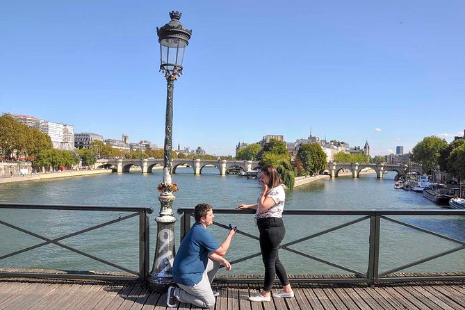 Paris Engagement Proposal Private Walking Tour With Professional Photographer - Duration and Locations