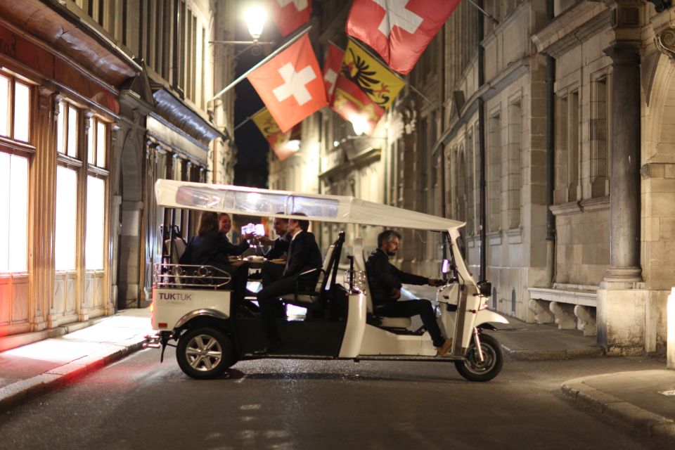 Geneva: Tour With Fondue and Wine in Tuktuk - Common questions