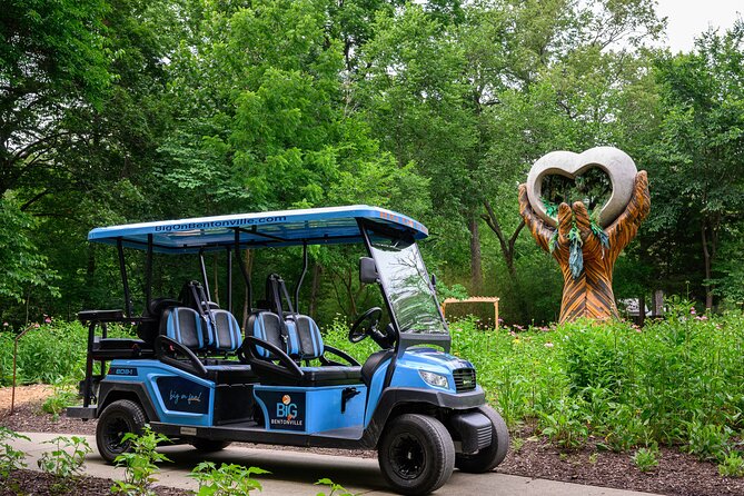 Shared Golf Cart Tour of Bentonville, Arkansas - Landmarks and Insights