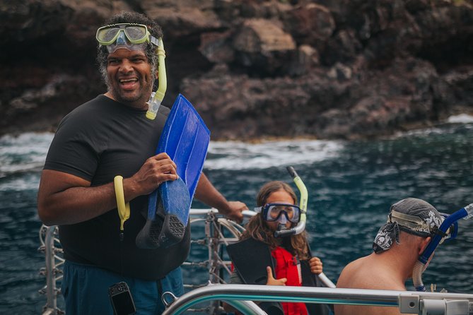 Deluxe Snorkel & Dolphin Watch Aboard a Luxury Catamaran From Kailua-Kona - Common questions