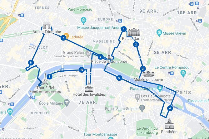 Paris Tootbus Discovery by Day and by Night Routes - Iconic Paris Route
