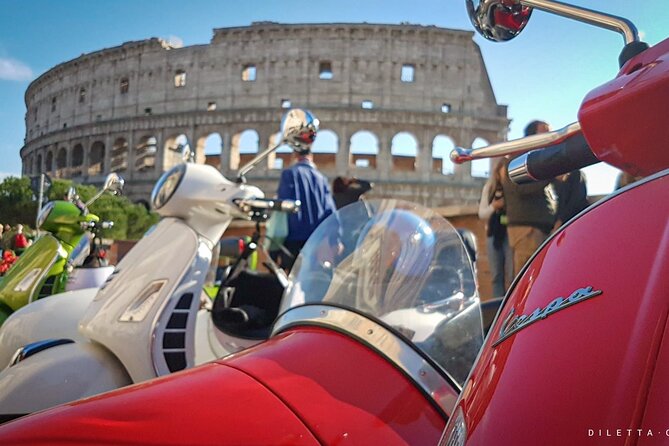 Highlights of Rome Vespa Sidecar Tour in the Afternoon With Gourmet Gelato Stop - Key Points