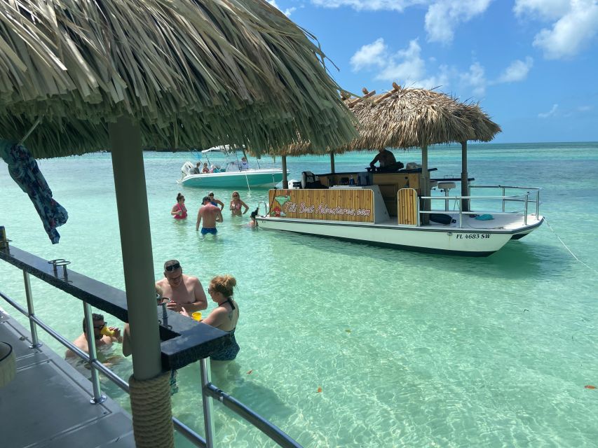 Key West: Private Florida Keys Sandbar Tiki Boat Cruise - Key Points