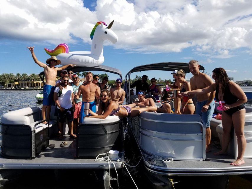 Party Pontoon Boat W/ Captain, Private up to 12ppl - Key Points