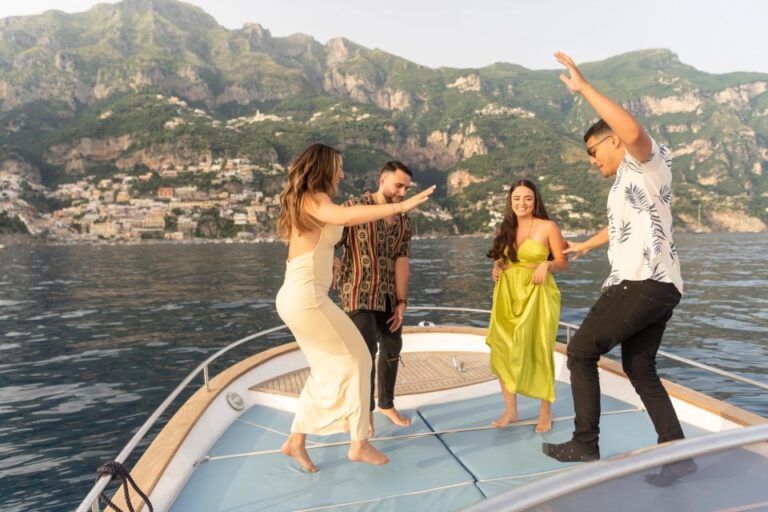 From Positano/Praiano: 1h 30 Min Private Sunset Cruise
