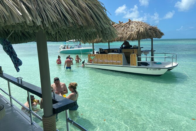 Key West Tiki Bar Boat Cruise to a Popular Sand Bar