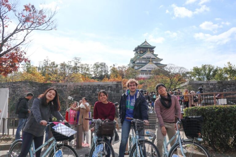 Osaka: Guided City Highlights Bike Tour With Lunch