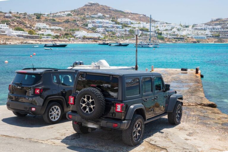 Vip Private Jeep Tour of Mykonos With Light Meal Included