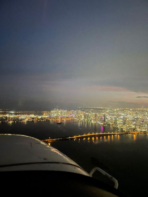 Miami Beach: Private Airplane Tour at Night - Free Champagne - Experience Description