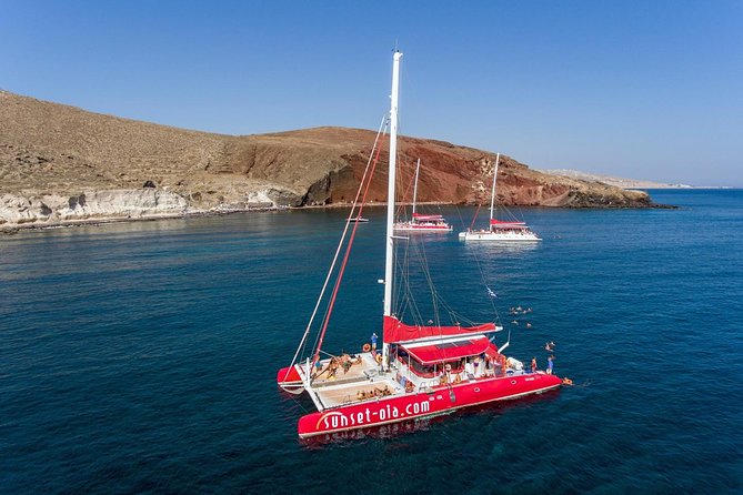 Sailing Catamaran Cruise in Santorini With BBQ, Drinks and Transfer - Booking and Cancellation Policy