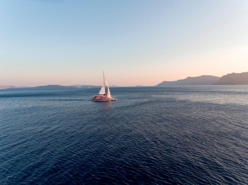 Santorini: Cruise Catamaran With BBQ & Drinks Day of Sunset - Experience Description