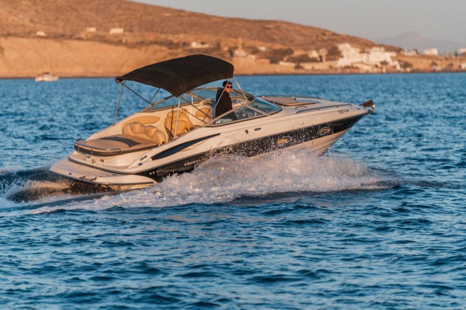 Santorini: Luxury Private Speedboat With Food and Drinks - Duration and Pickup Locations