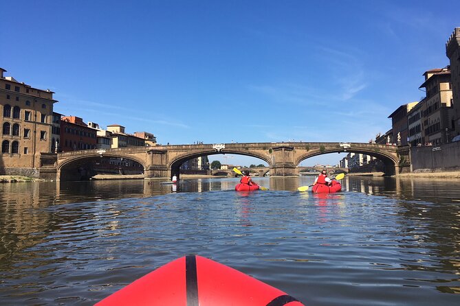 Kayak on the Arno River in Florence Under the Arches of the Old Bridge - Paddle Under Ponte Vecchios Arches