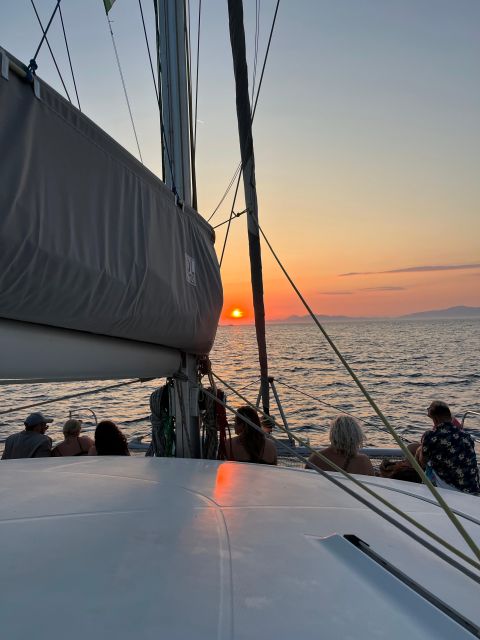 Rhodes: Sunset Sailing Catamaran Cruise - Dinner and Drinks - Description