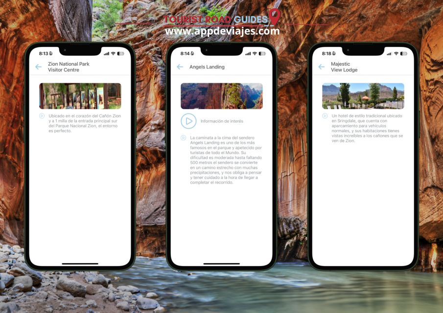 App Self-Guided Road Routes Zion National Park - Audio Guide Availability