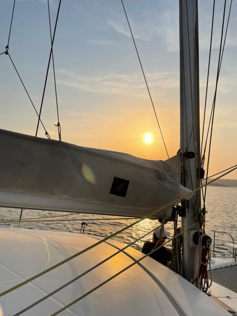 Rhodes: Sunset Sailing Catamaran Cruise - Dinner and Drinks - Meeting Point