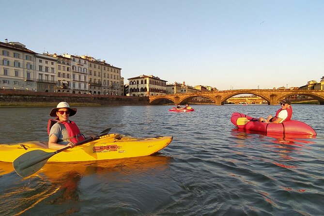 Kayak on the Arno River in Florence Under the Arches of the Old Bridge - Common questions