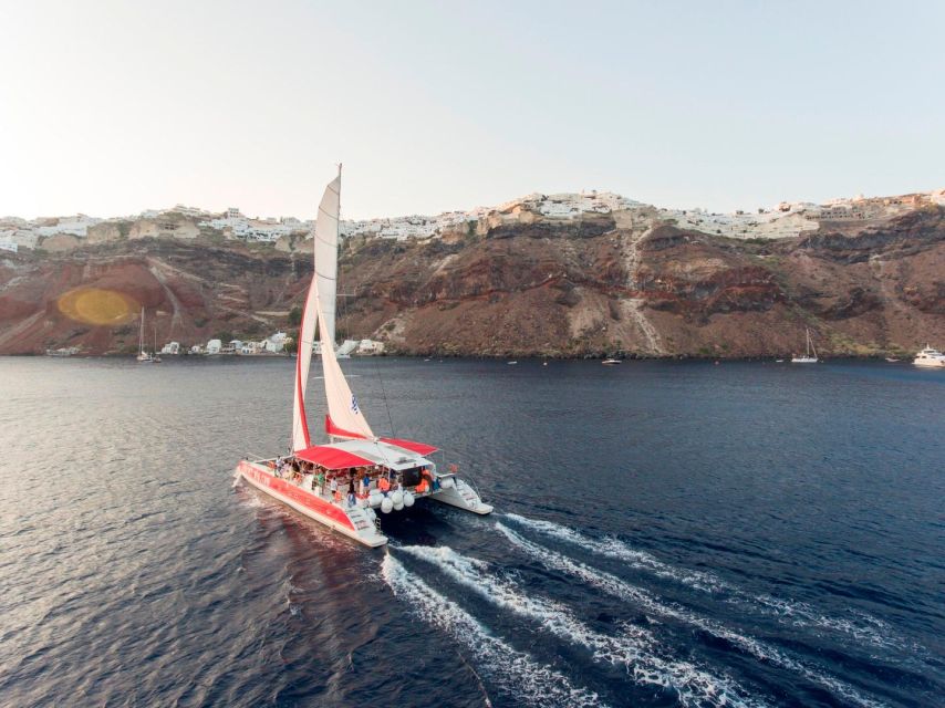 Santorini: Cruise Catamaran With BBQ & Drinks Day of Sunset - Itinerary