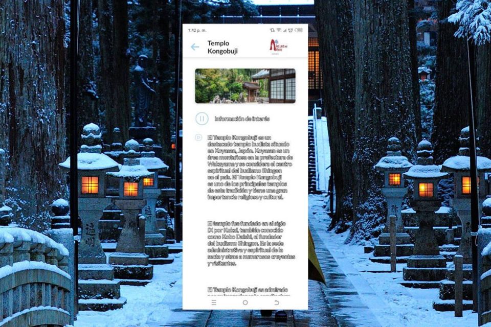 Koyasan Self-Guided Route App With Multi-Language Audioguide - User Benefits