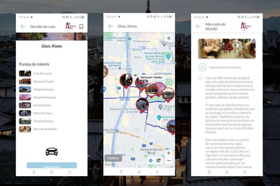 Kyoto Self-Guided Tour App With Multi-Language Audioguide - Directions for App Usage