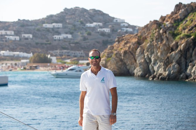 Mykonos Catamaran Private Day Cruise, Full Lunch & Open-bar - Key Points