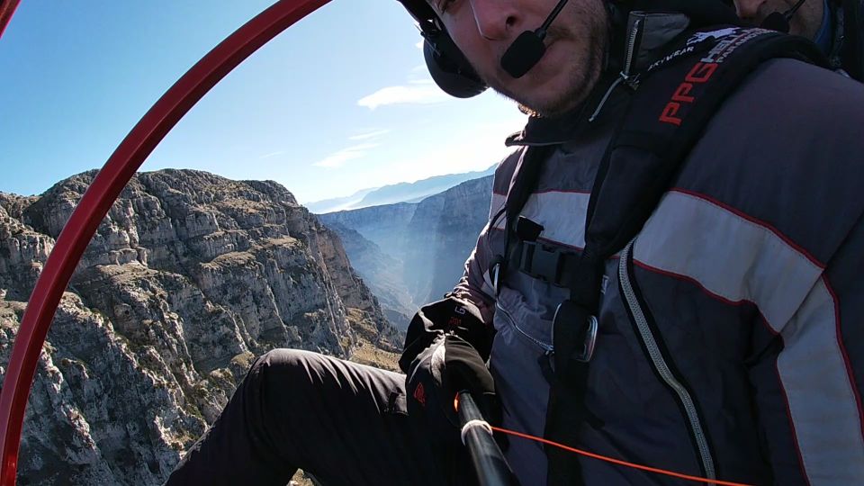 Tandem Flight With Paramotor From Above Ioannina Zagori - Key Points