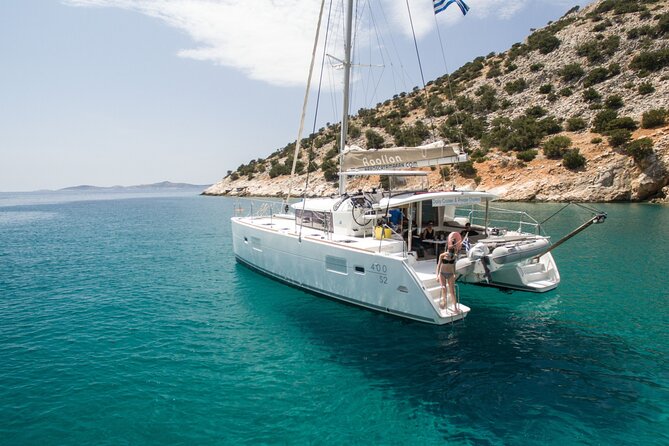 Catamaran Full-Day Cruise Around Naxos or Paros With Lunch