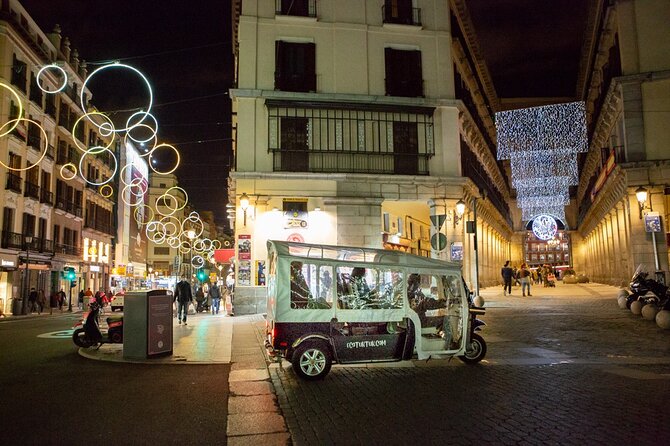 Christmas Lights Tour in Madrid in Private Eco Tuk Tuk