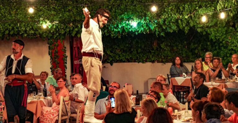 From Heraklion: Cretan Village, Dance Show, Dinner & Pickup