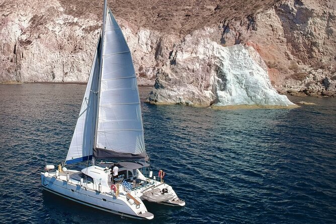 Infinity Blue Semi Private Sunset Cruise With Meal in Santorini