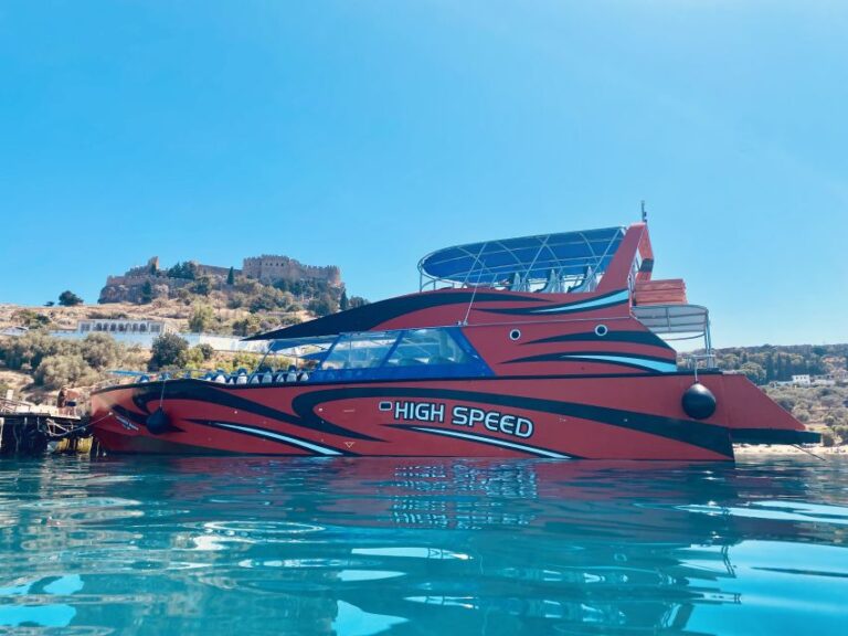 Kolympia: Fast Boat to Rhodes Town Return Ticket