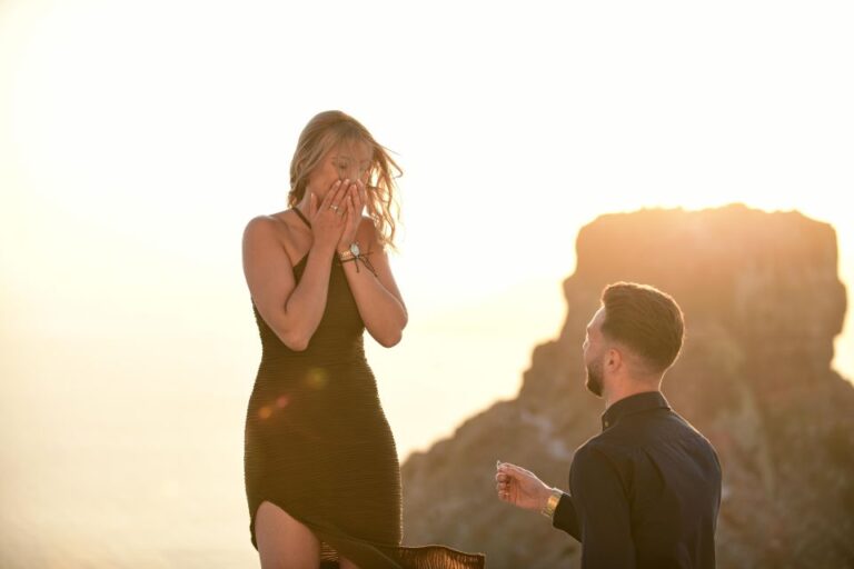 Magical Proposal Photoshoot in Santorini