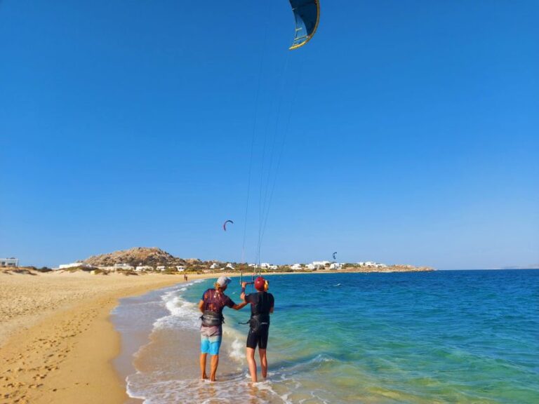 Naxos: Kitesurfing Lessons by Amouditis Kite Center
