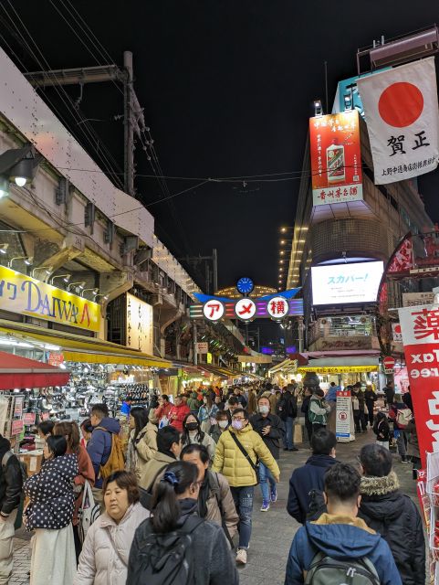 Tokyo Ueno Ameyoko Japanese Food and Sweet Hunting Tour - Language Support and Group Size