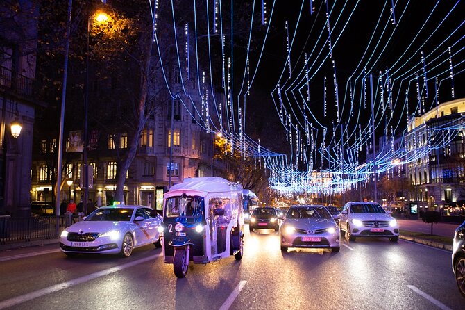 Christmas Lights Tour in Madrid in Private Eco Tuk Tuk - Directions