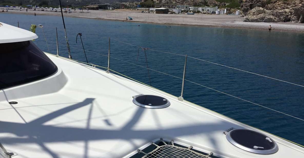 Rhodes: Sailing Catamaran Day Cruise With Food and Drinks - Common questions