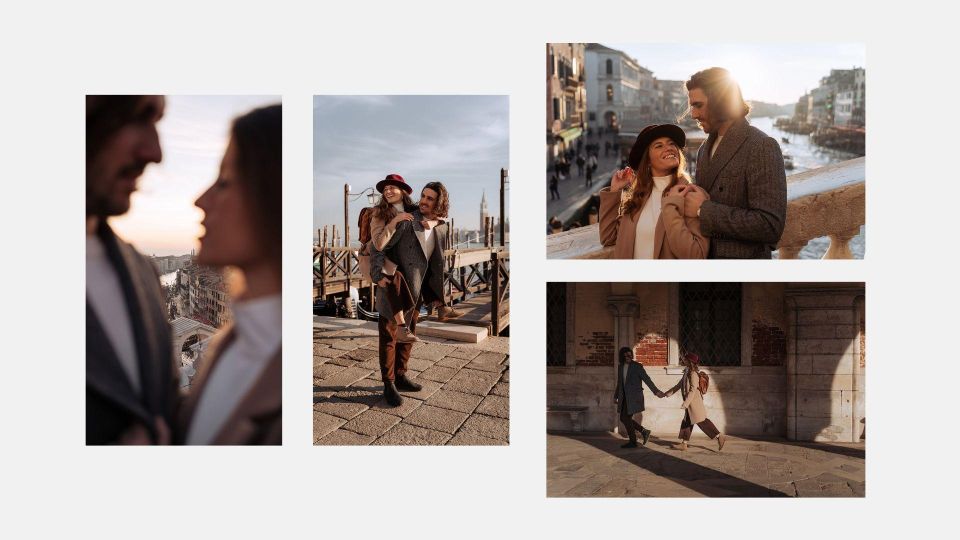 Venice: Elegant Couple Photos on Your Vacation - Private Group Setting and Testimonial