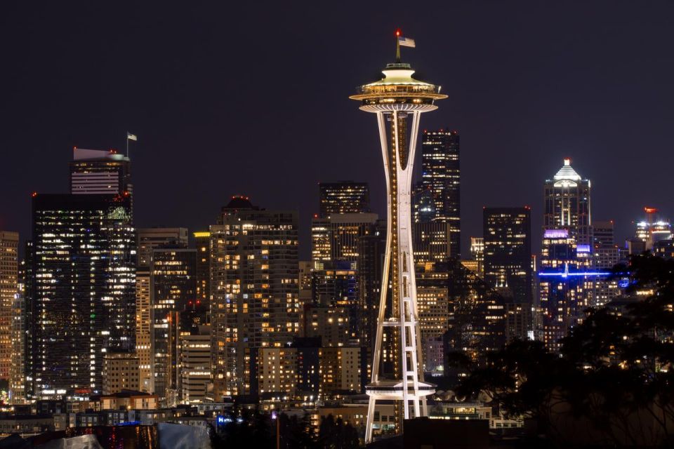 Scenic Seattle Night Walking Tour W/ Space Needle - Space Needle Highlights