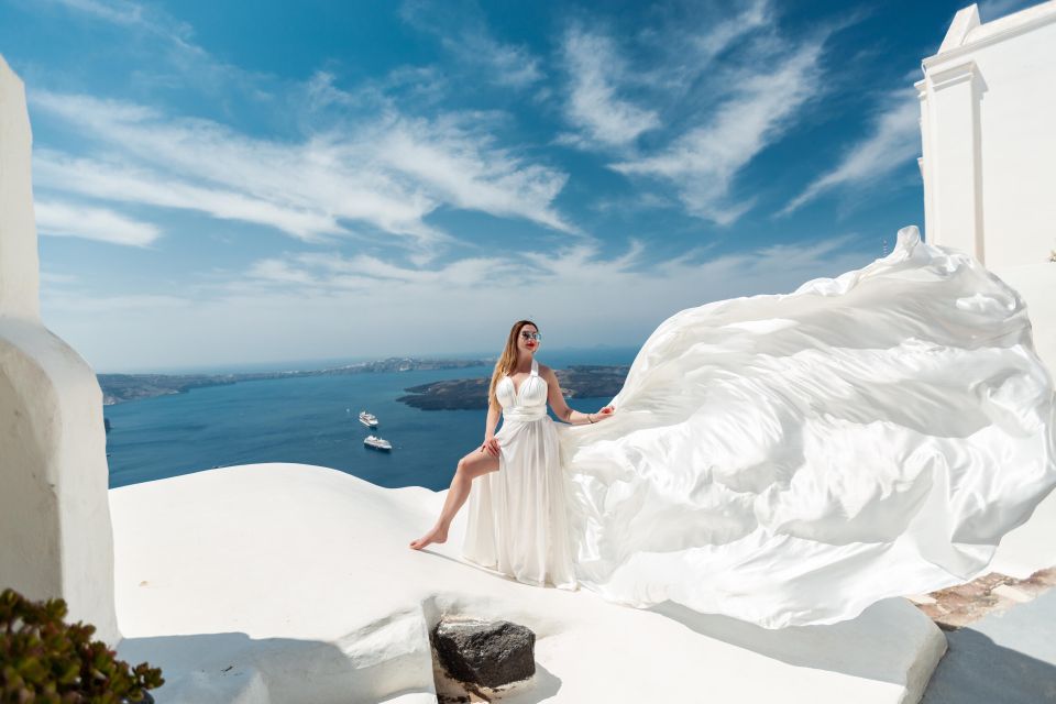 Photoshoot in Santorini With Flying Dress - Convenient Booking and Cancellation Policy