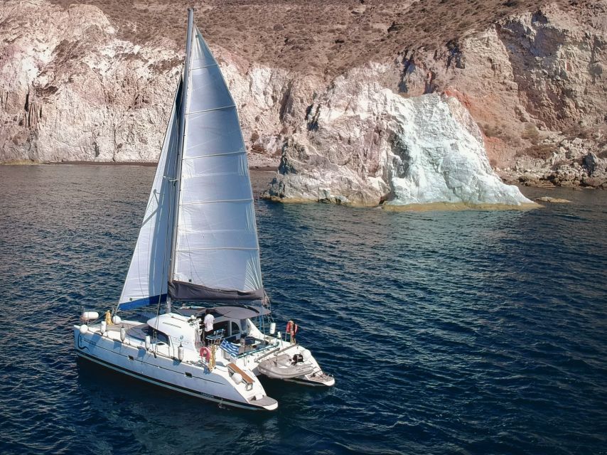 Santorini: Full Day Catamaran Excursion With Food & Drinks - Common questions