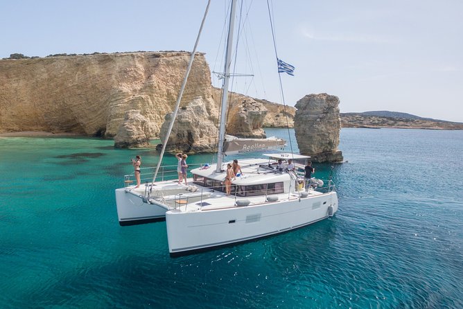 Catamaran Full-Day Cruise Around Naxos or Paros With Lunch - Key Points