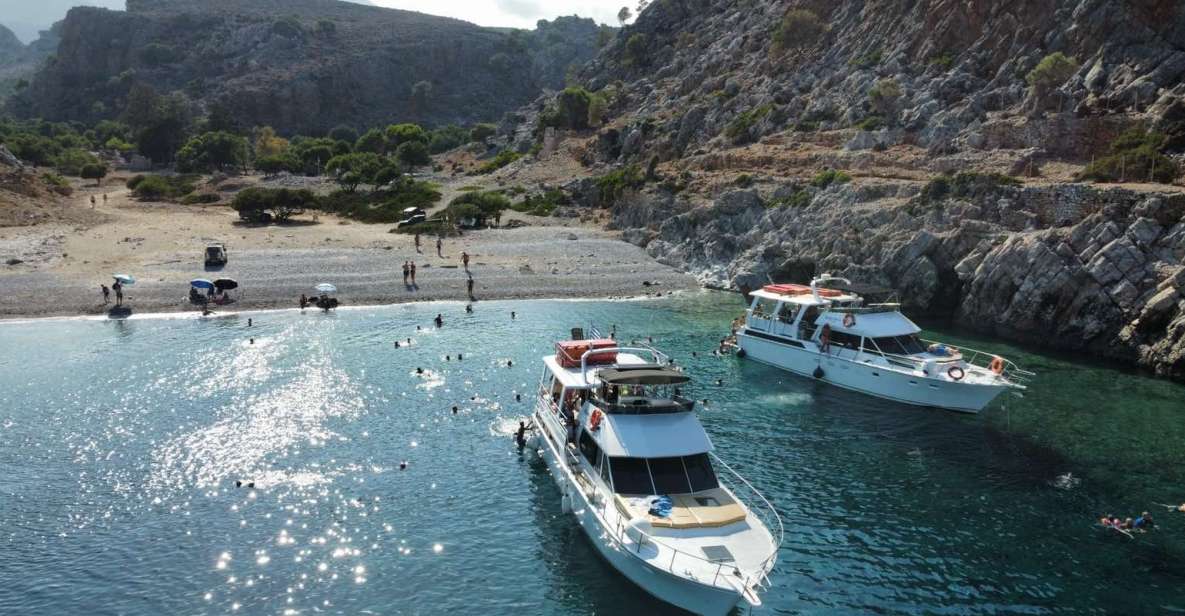 Chania: Menies Beach & Chironisia Bay Cruise With Snorkeling - Key Points