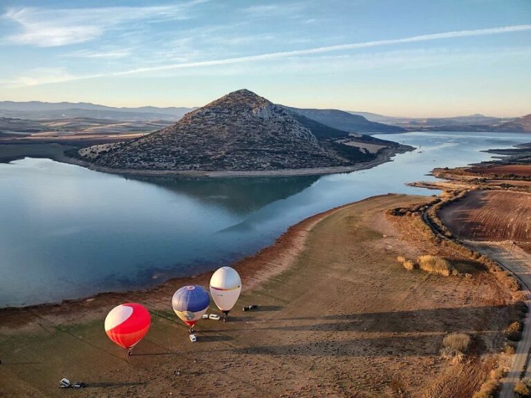 Athens: Hot-Air Balloon Flight Experience With Snacks & Wine