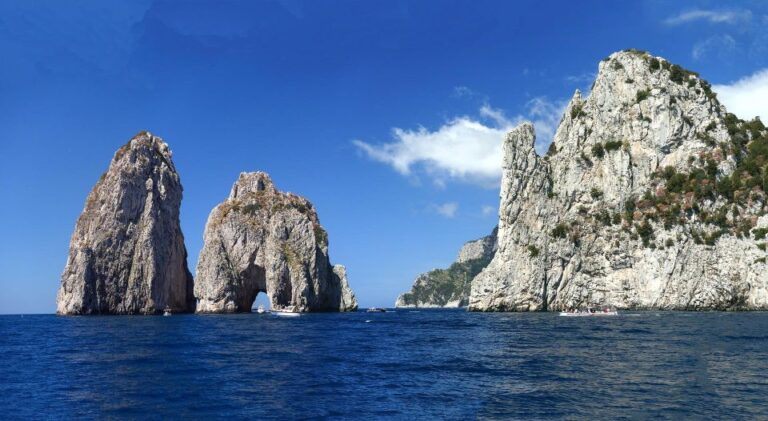 Capri Private Boat Tour From Sorrento on Gozzo 9 Cabin